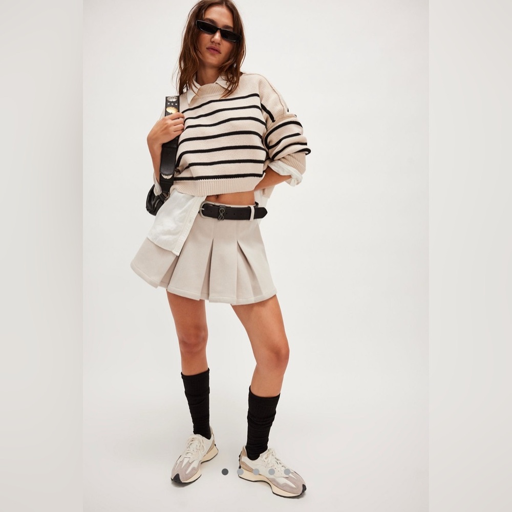 NWT Free People Madison Ave Mini Skirt in French Oak